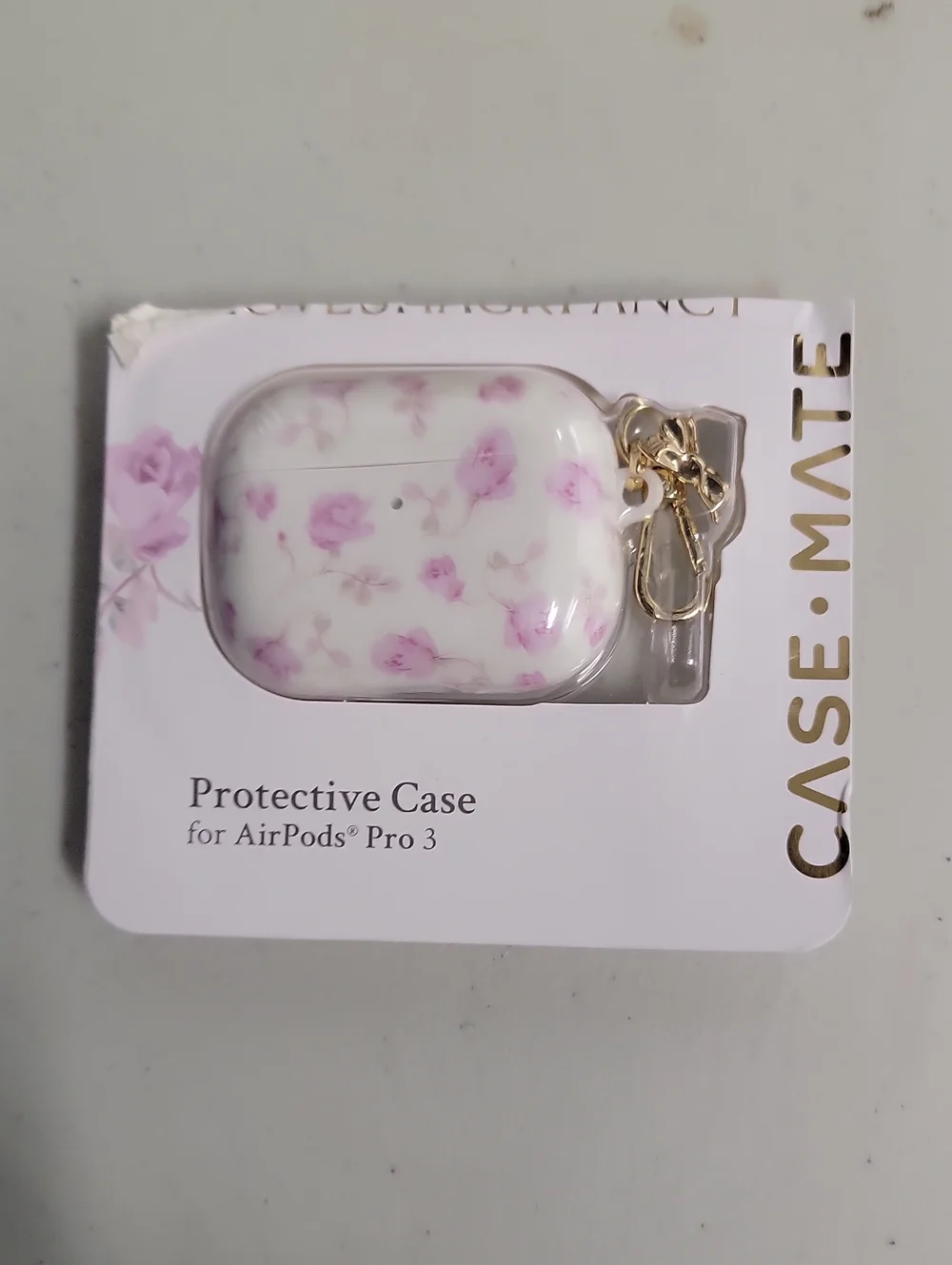 case-mate White & Pink Floral Protective Case for AirPods Pro 3 Loveshackfancy